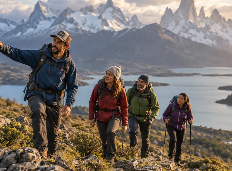 Small guided walking expedition in Patagonia