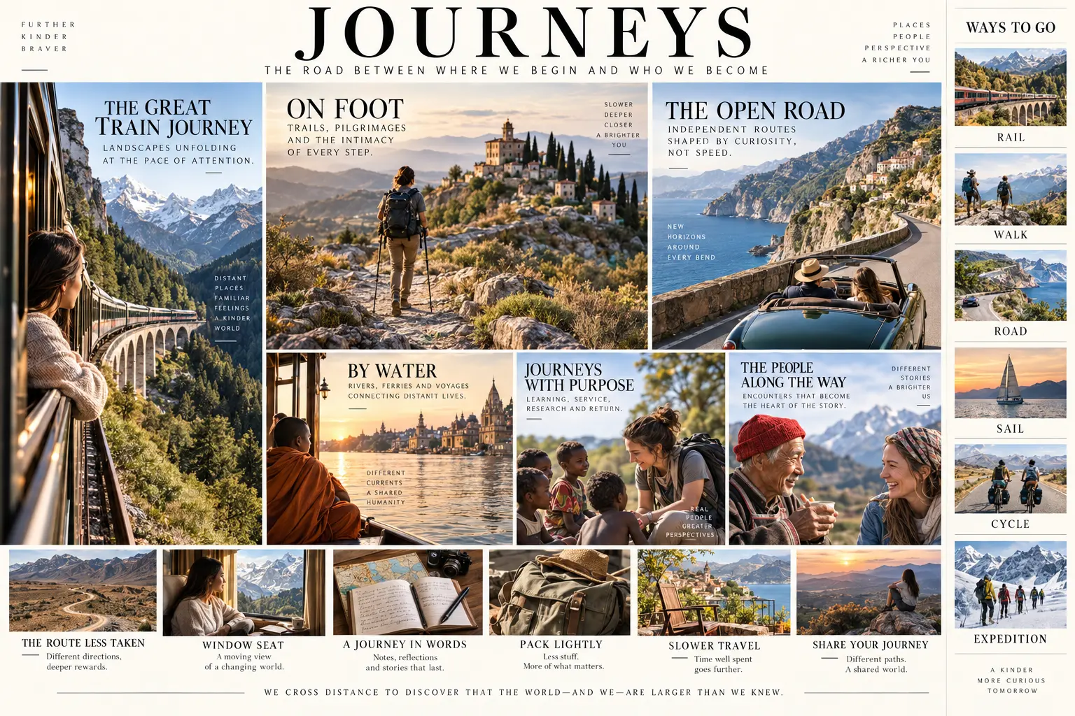 Journeys editorial travel board