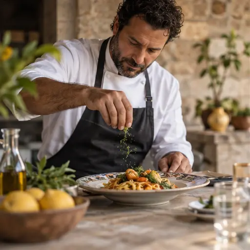 Local chef preparing regional food