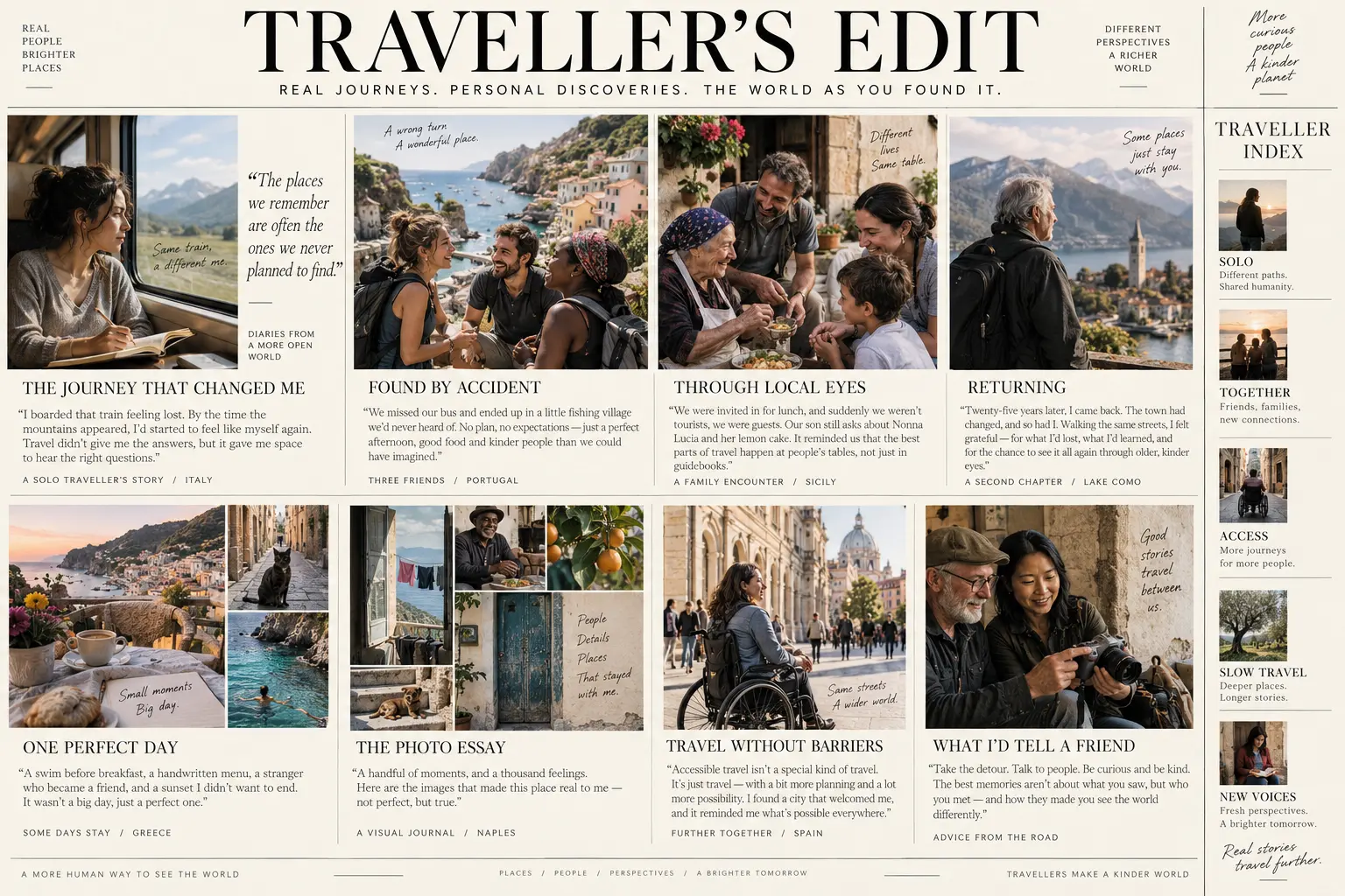 Traveller's Edit community travel board