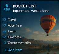 Bucket List