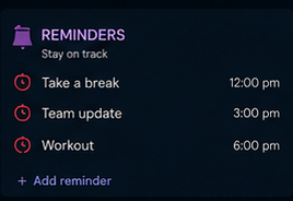 Reminders