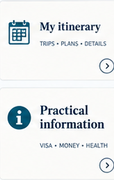 Itinerary and practical information